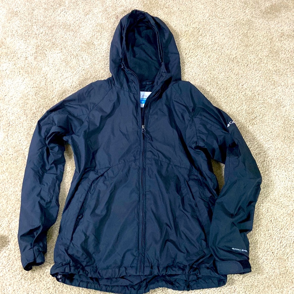 NEW Columbia lightweight jacket black rain coat S